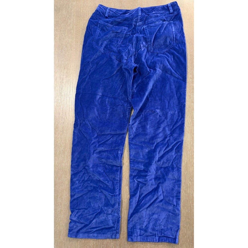 Chadwick's Women's Blue Velour Velvet Pants Size 10 Straight Leg Vintage‎